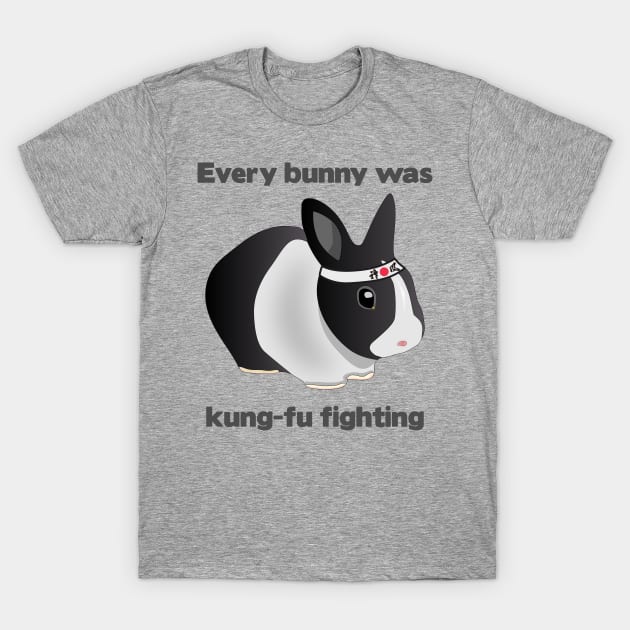 Every Bunny was Kung Fu Fighting T-Shirt by MaxVDesign